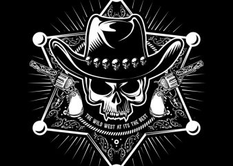 THE WILD WEST tshirt design vector