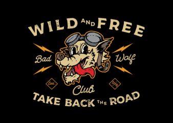 wild and free t shirt design png