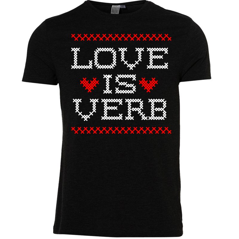 Love is a verb tshirt design for sale