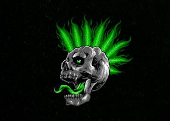 glowing skull Graphic t-shirt design