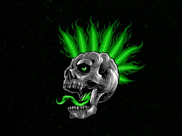 Glowing skull graphic t-shirt design