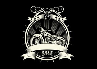 Motorcycle graphic t-shirt design