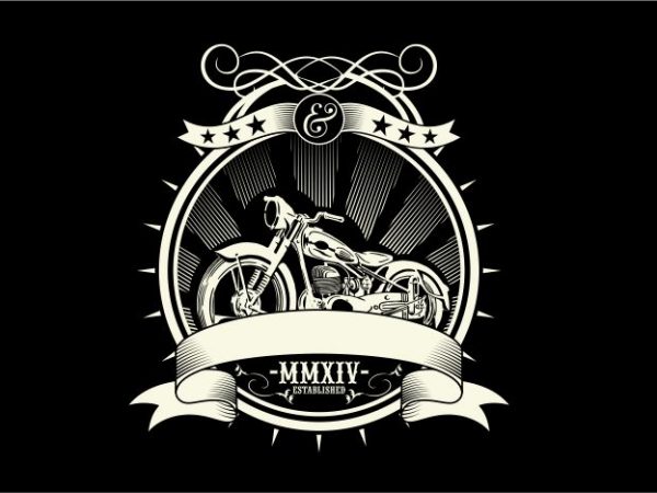 Motorcycle graphic t-shirt design