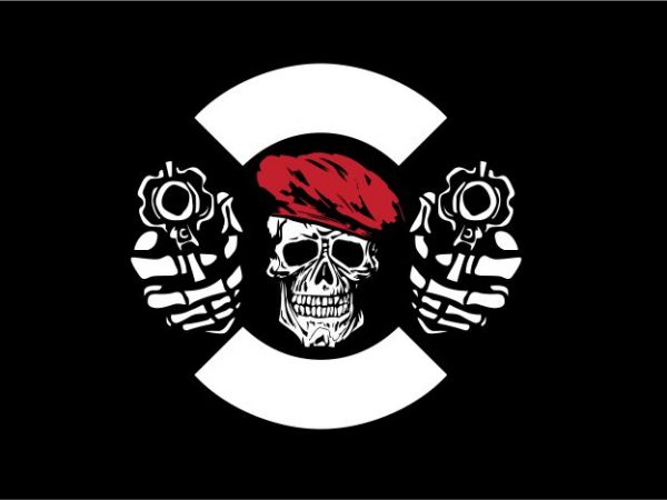 Dual pistol vector t shirt design for download