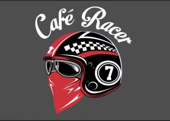 It’s cafe racer print ready vector t shirt design