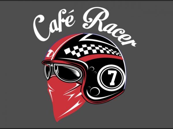 It’s cafe racer print ready vector t shirt design