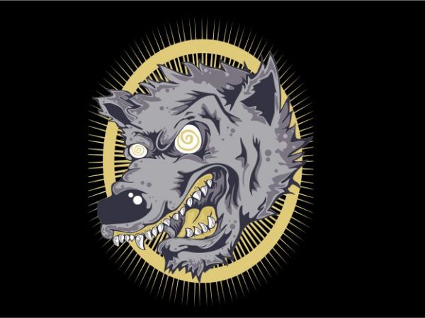 Mad wolf buy t shirt design artwork
