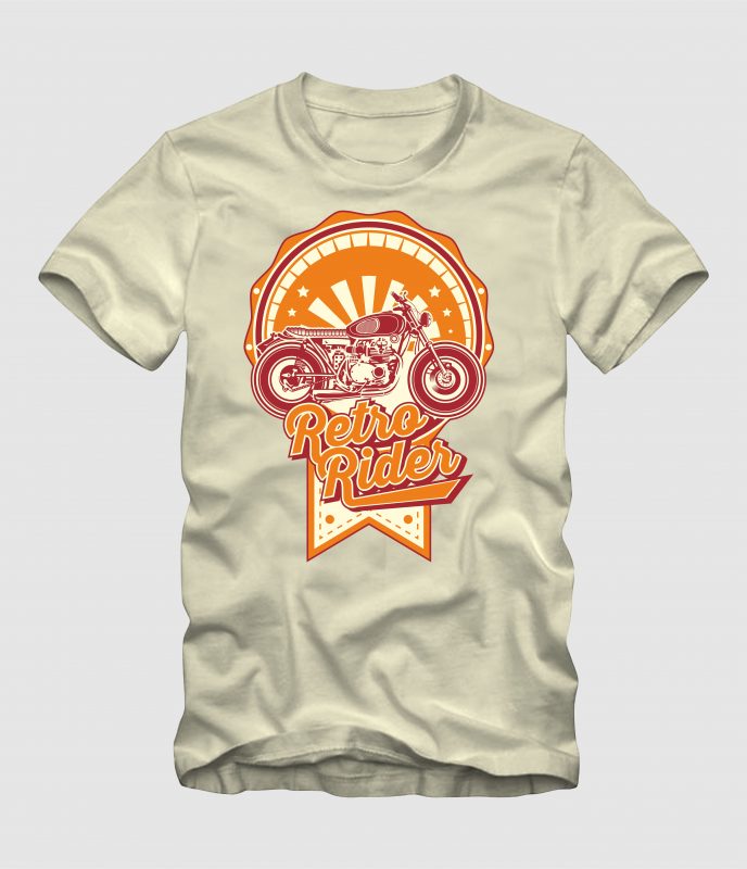 Retro Rider t-shirt designs for merch by amazon