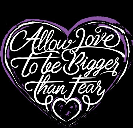 Allow love to bigger than fear graphic t-shirt design