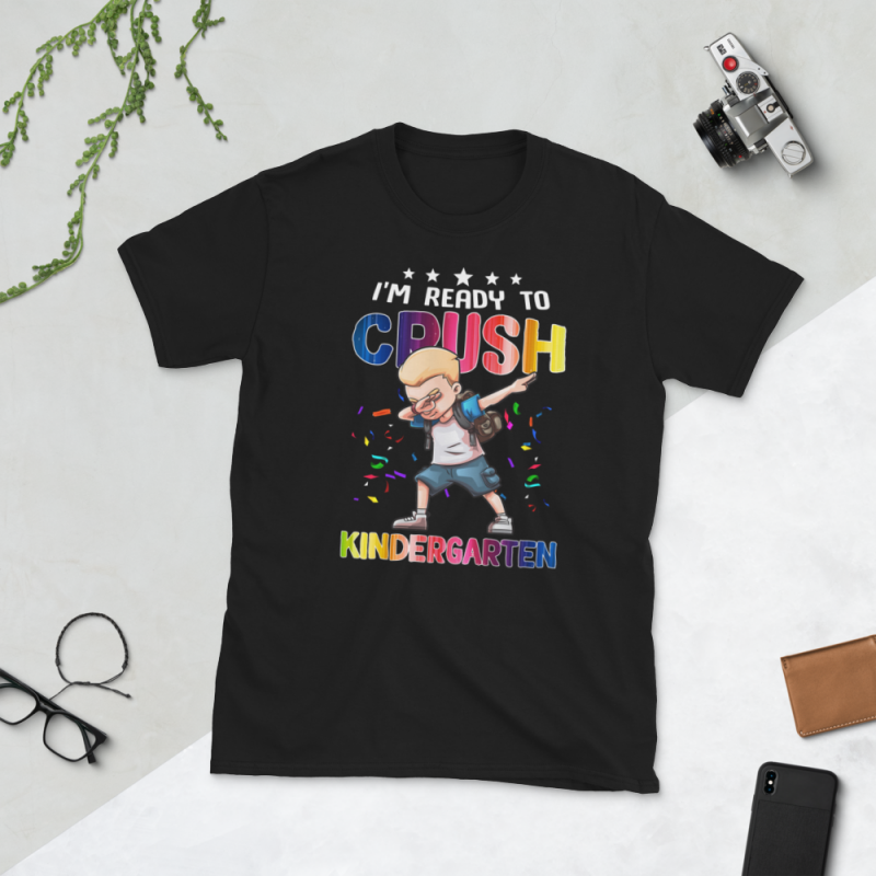 Back to School png file- I am ready to crush kindergarten tshirt designs for merch by amazon