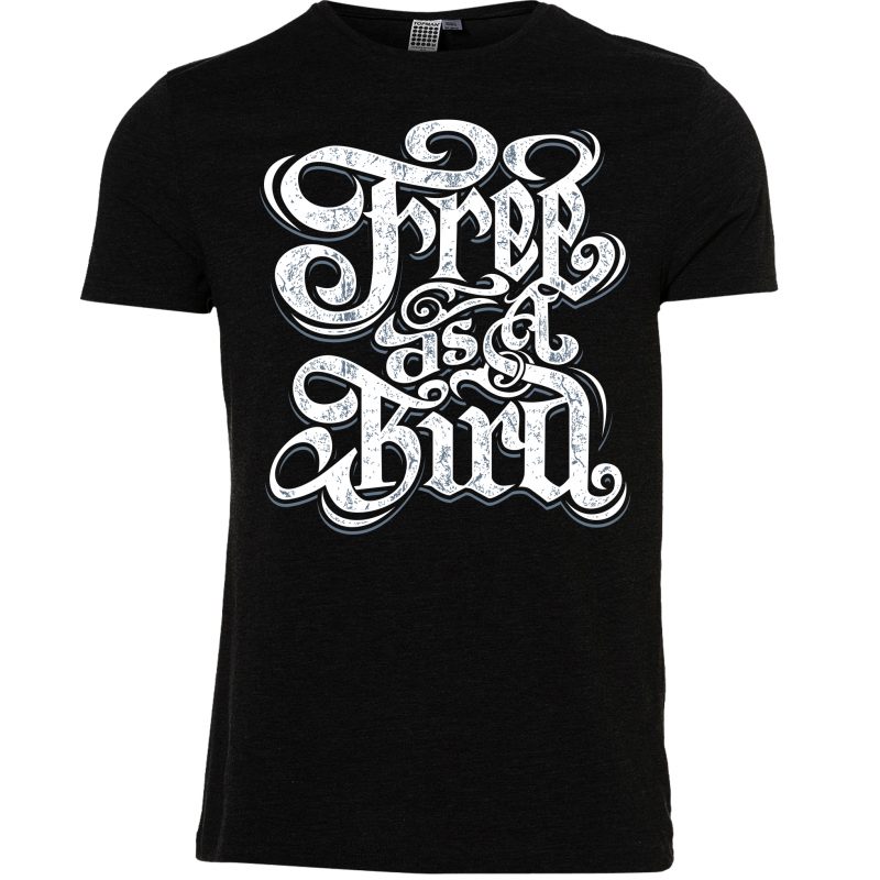 Free as a Bird t shirt designs for printify