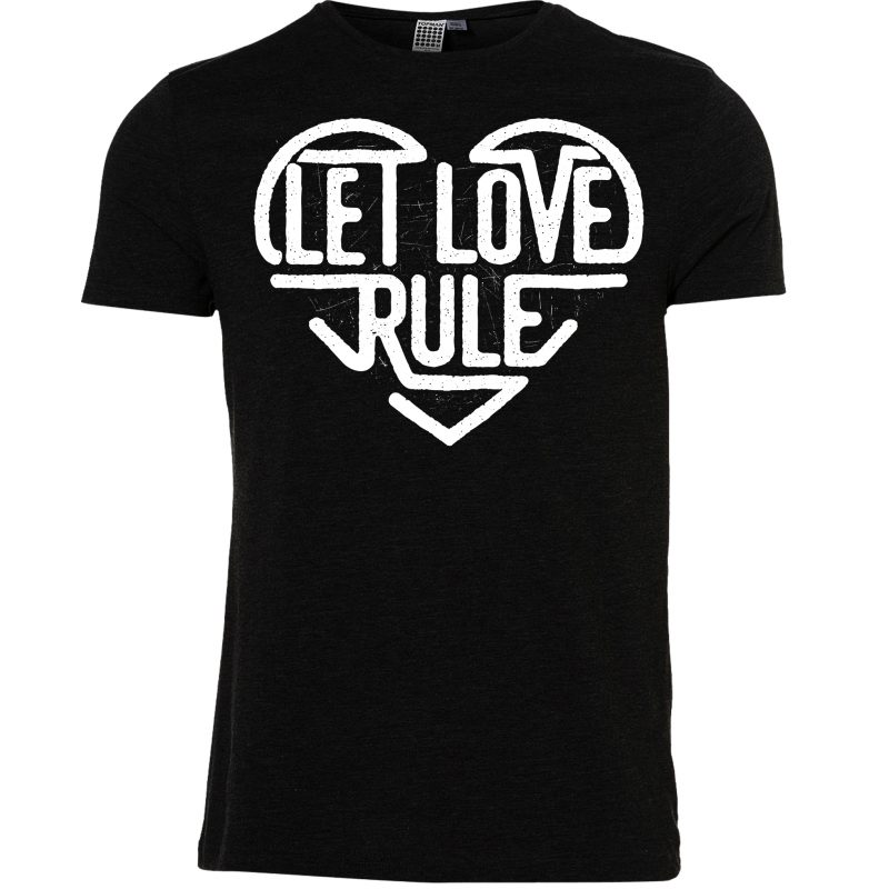 Let Love Rule t shirt designs for printify