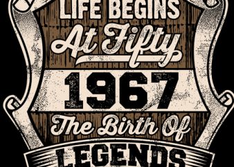 Life Begins At Fifty commercial use t-shirt design