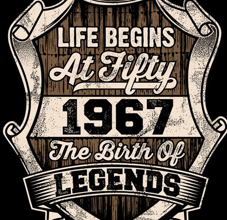 Life begins at fifty commercial use t-shirt design