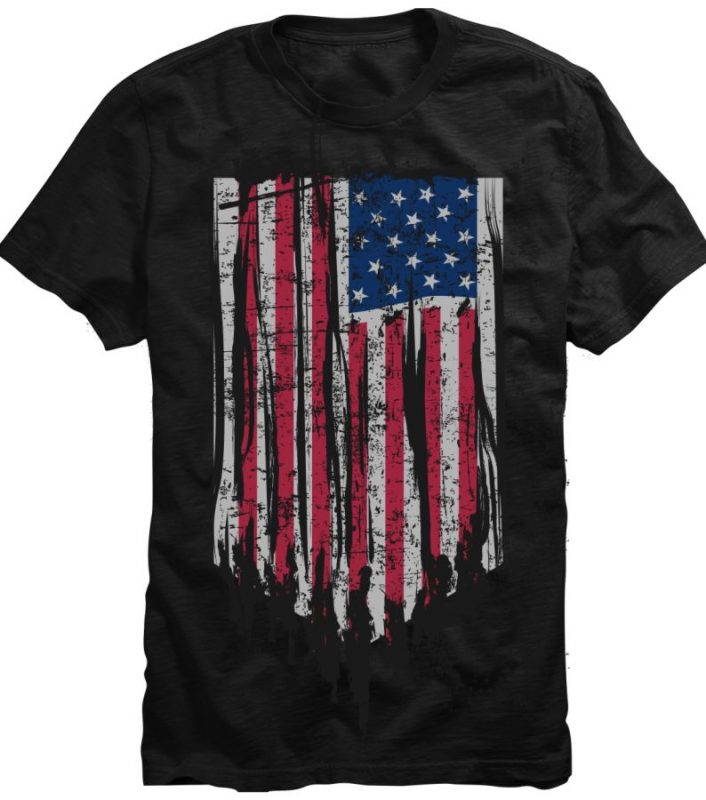American Flag t-shirt design template vector t shirt design
