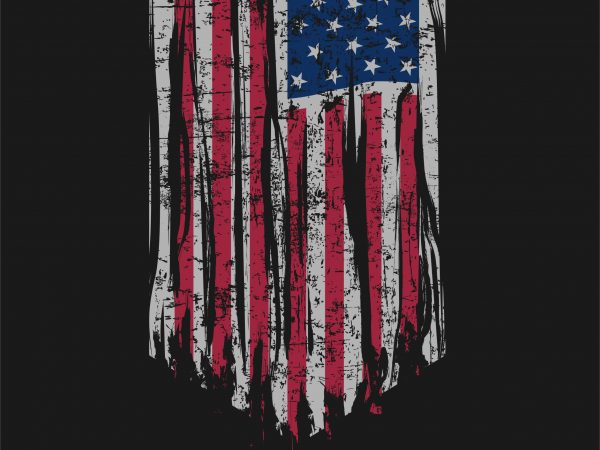 American flag t-shirt design template