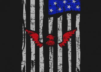 American Flag t-shirt design template