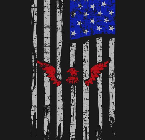 American flag t-shirt design template
