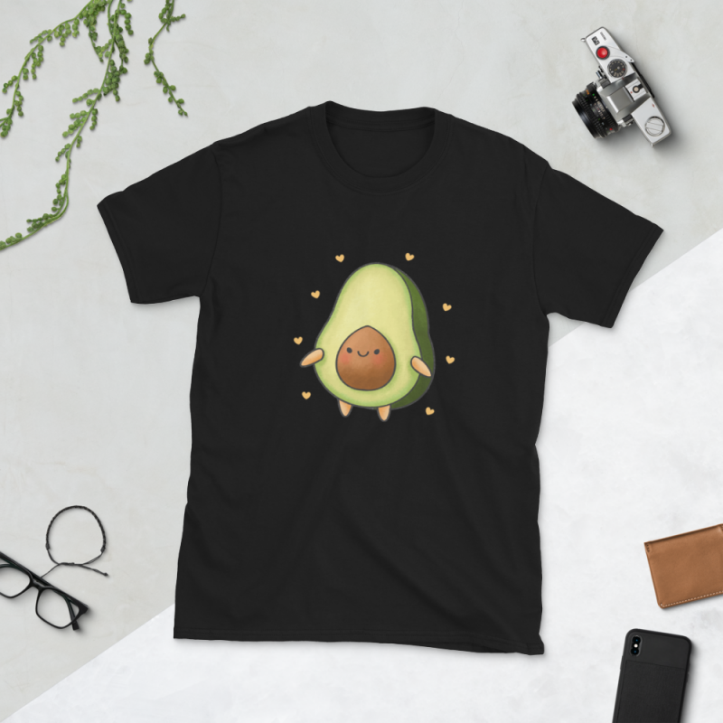 Vegan Png – Cute avocado t shirt design graphic