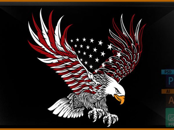 Bald eagle buy t shirt design for commercial use