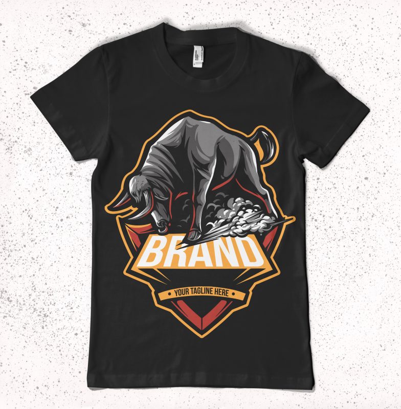 Angry Bulls T-shirt Design vector t shirt design