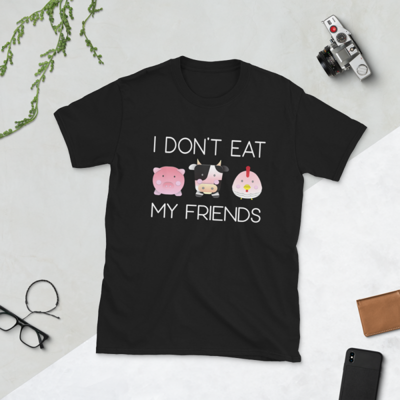 Vegan png – I dont eat my friends t shirt design graphic