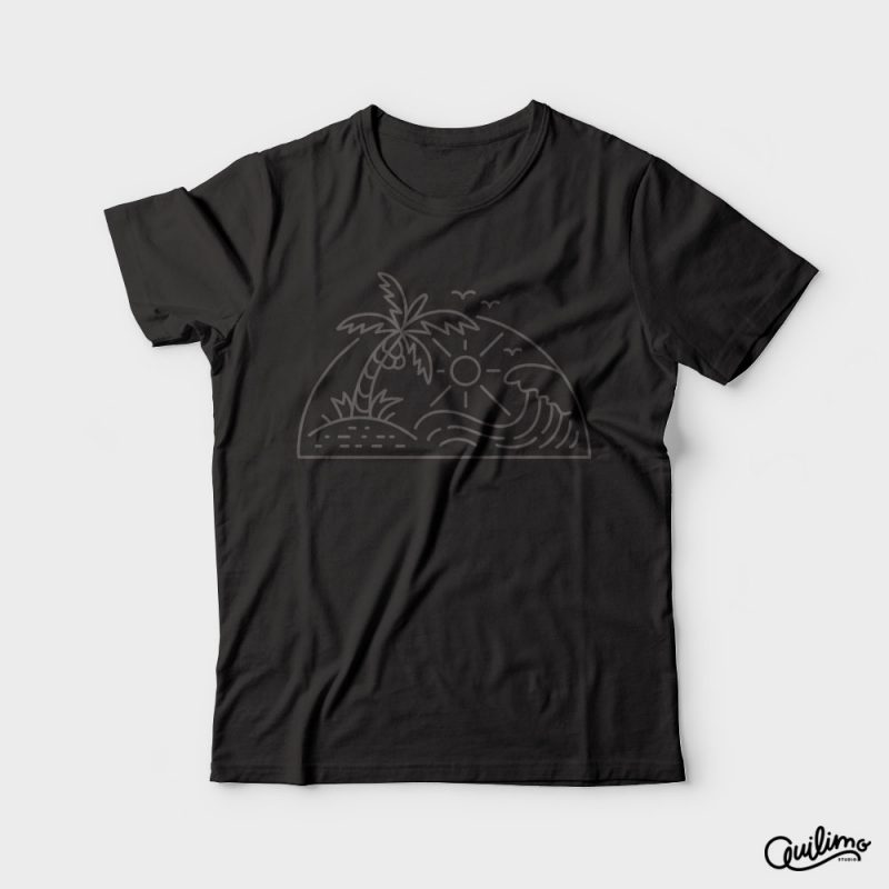 Sun & Wave vector shirt designs