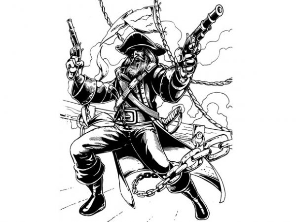 Pirate buy t shirt design artwork