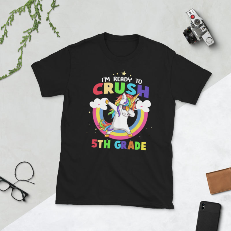 Back to School – Ready to crush 5th grade – Custom psd file, font and png tshirt-factory.com