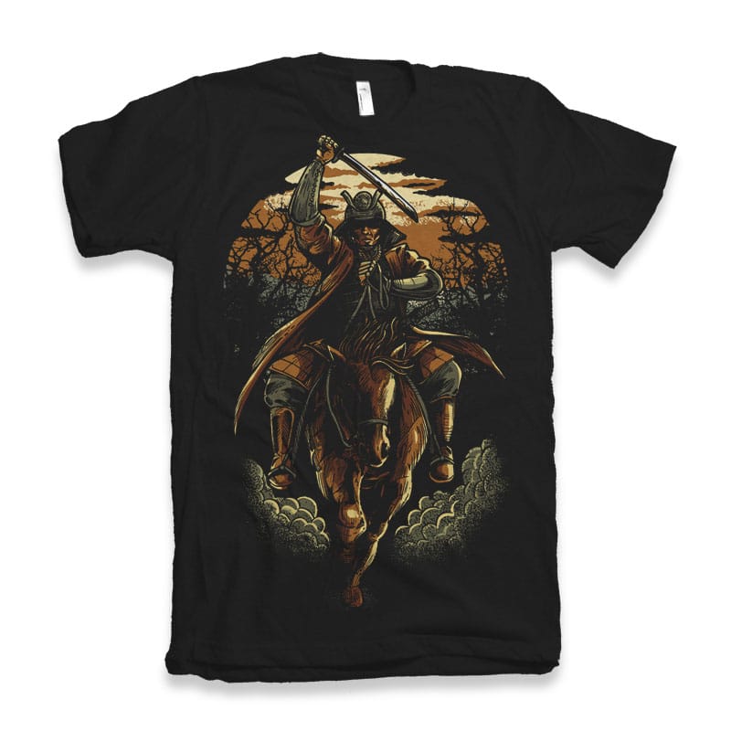 Samurai Colored Version buy t shirt design