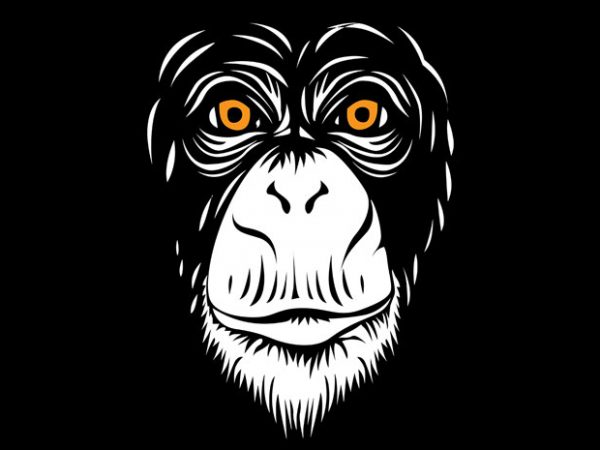 Sarkowi the monkey vector t shirt design for download