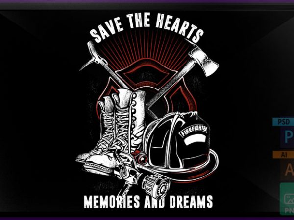 Save the hearts tshirt design vector