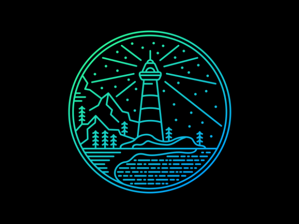 Sea of light t shirt design png