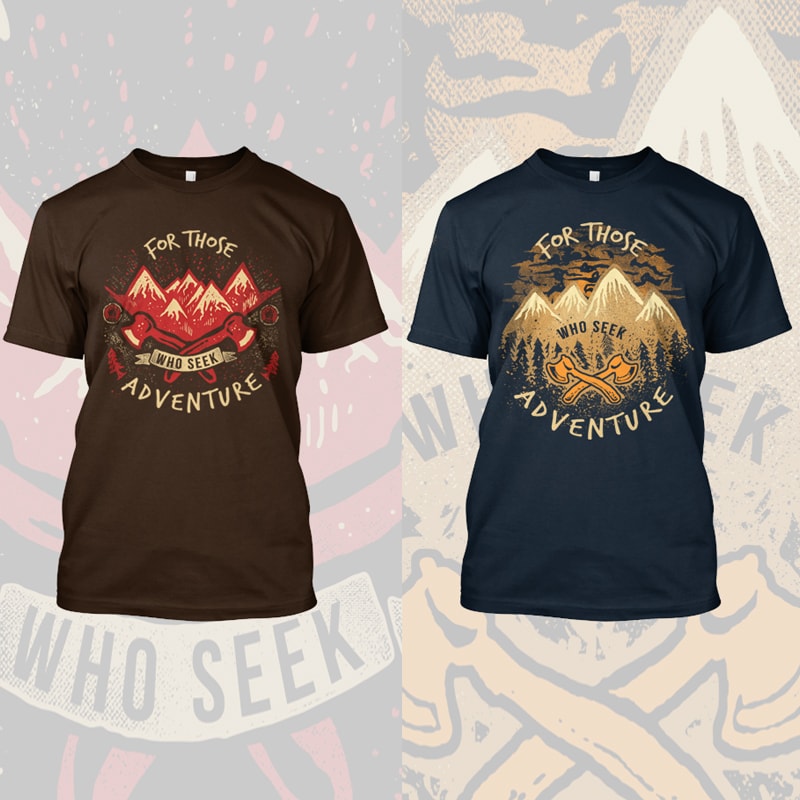 Seek Adventure t shirt designs for sale