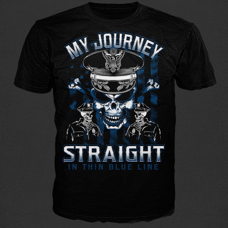 Straight Blue line tshirt designs for merch by amazon