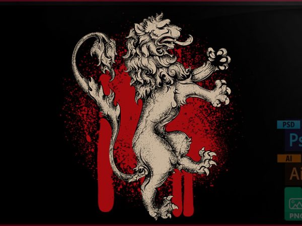 The lion buy t shirt design for commercial use
