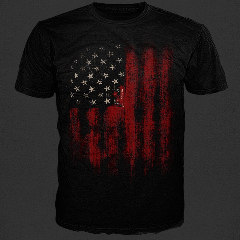USA flag t shirt designs for print on demand