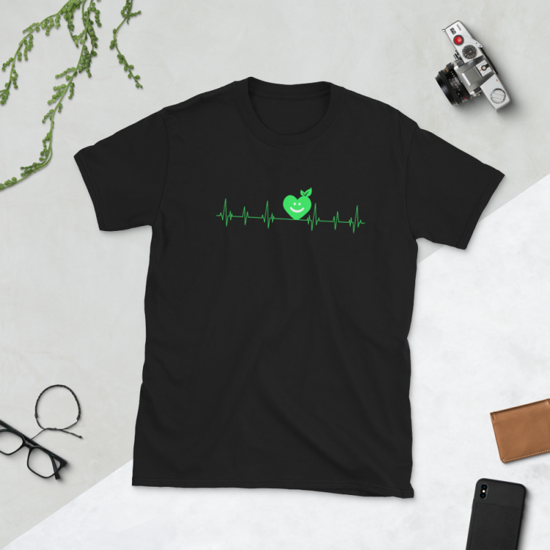 Vegan Png – Vegan Heart beat t shirt design graphic
