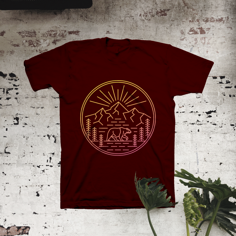 Wilderness Bear vector t shirt design