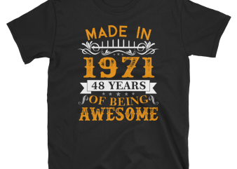 Birthday Tshirt Design – Age Month and Birth Year – 1978 41 Years Awesome