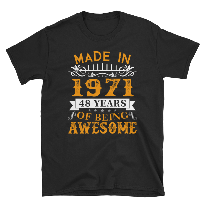 Birthday Tshirt Design – Age Month and Birth Year – 1978 41 Years Awesome t shirt design png