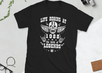 Birthday Tshirt Design – Age Month and Birth Year – 1988 31 Years Awesome