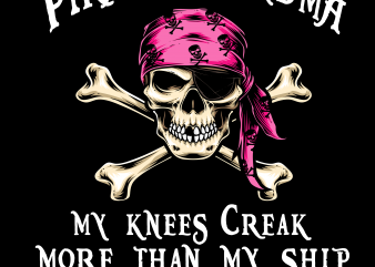 Pirate png – Pirate Grandma shirt design png