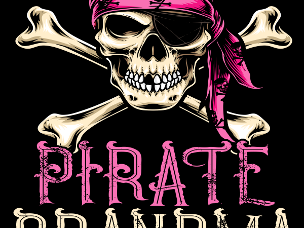 Pirate png – pirate grandma t shirt design for download