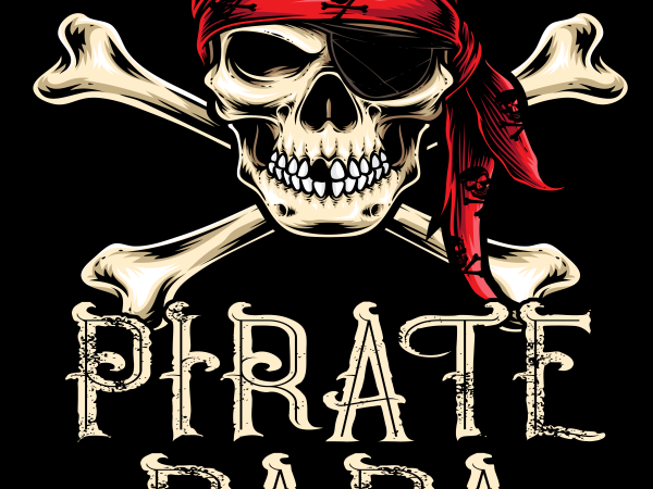 Pirate png – pirate papa commercial use t-shirt design