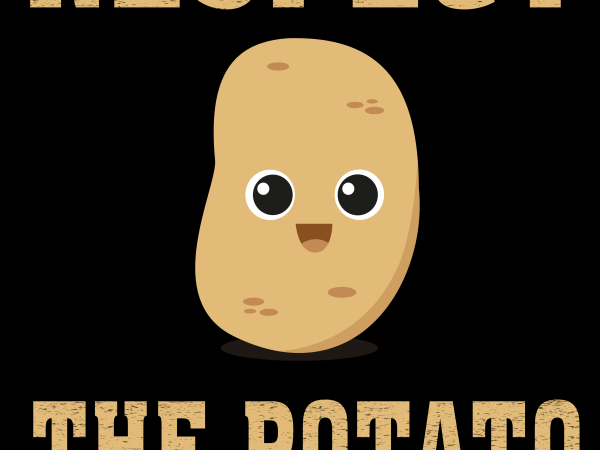 Vegan png – respect the potato t shirt design for download