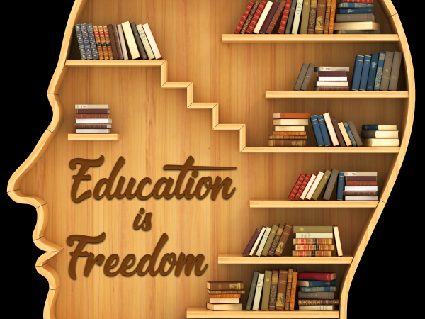 Reading png file – education is freedom design for t shirt