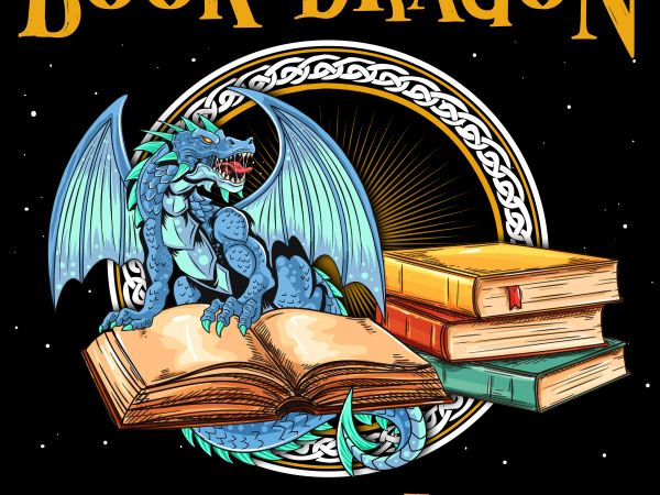 Reading png file – i am a book dragon t shirt design template