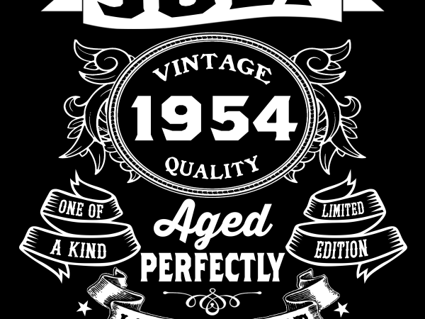 Birthday tshirt design – age month and birth year – july 1954 65 years