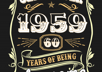 Birthday Tshirt Design – Age Month and Birth Year – September 1959 60 Years Awesome